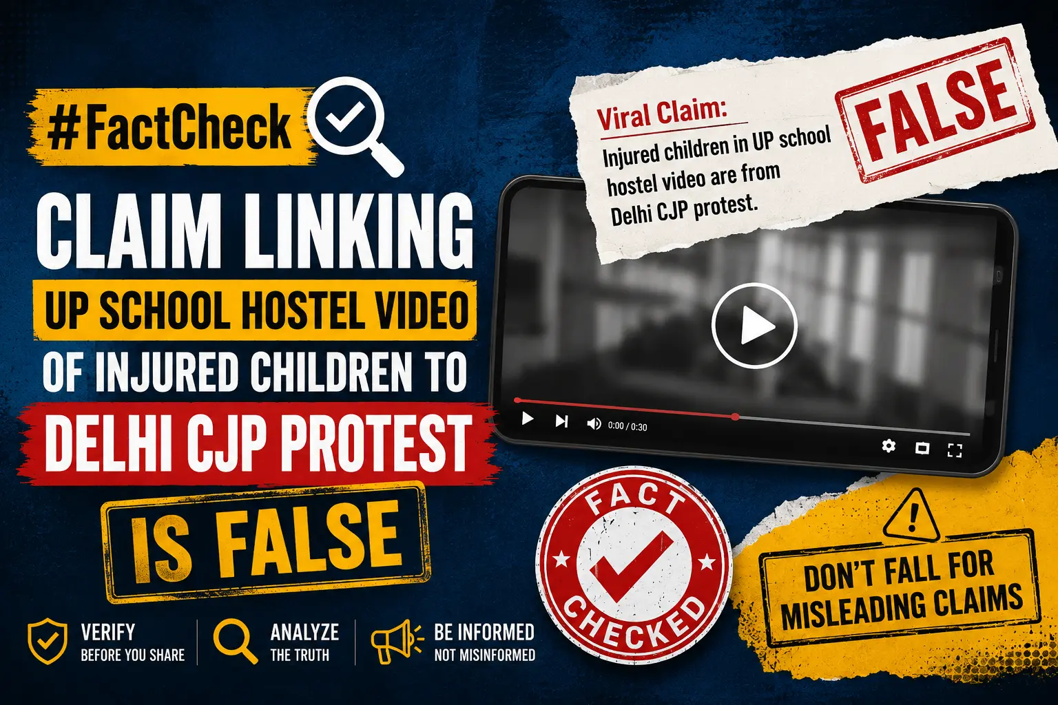 #FactCheck-Claim Linking UP School Hostel Video of Injured Children to Delhi CJP Protest is False