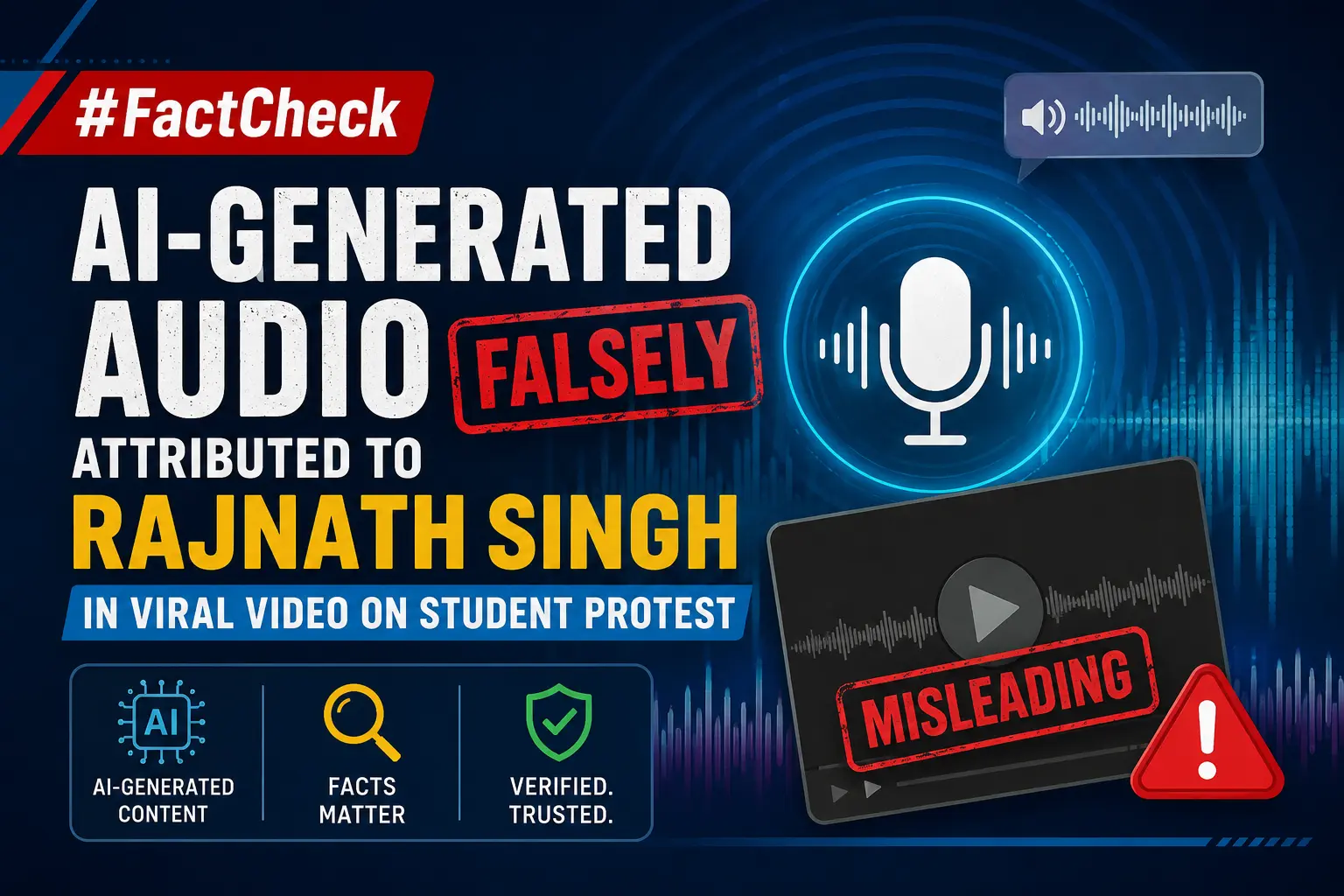 #FactCheck-AI-Generated Audio Falsely Attributed to Rajnath Singh in Viral Video on Student Protest