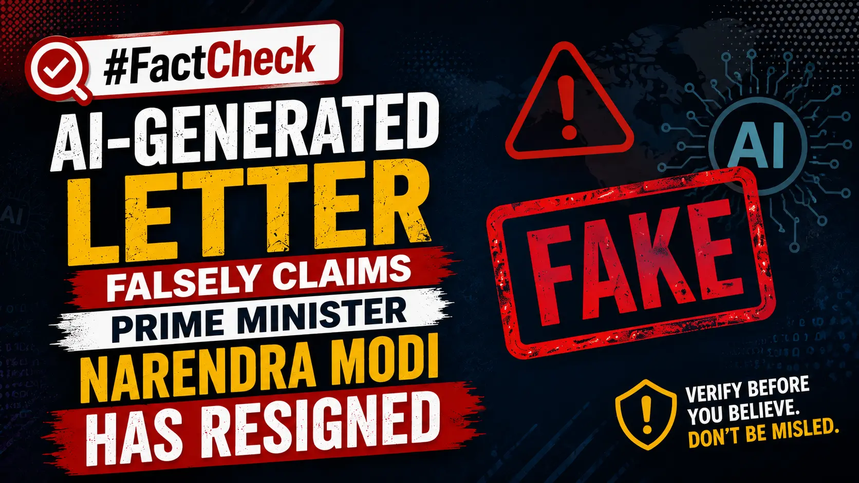 #FactCheck -AI-Generated Letter Falsely Claims Prime Minister Narendra Modi Has Resigned
