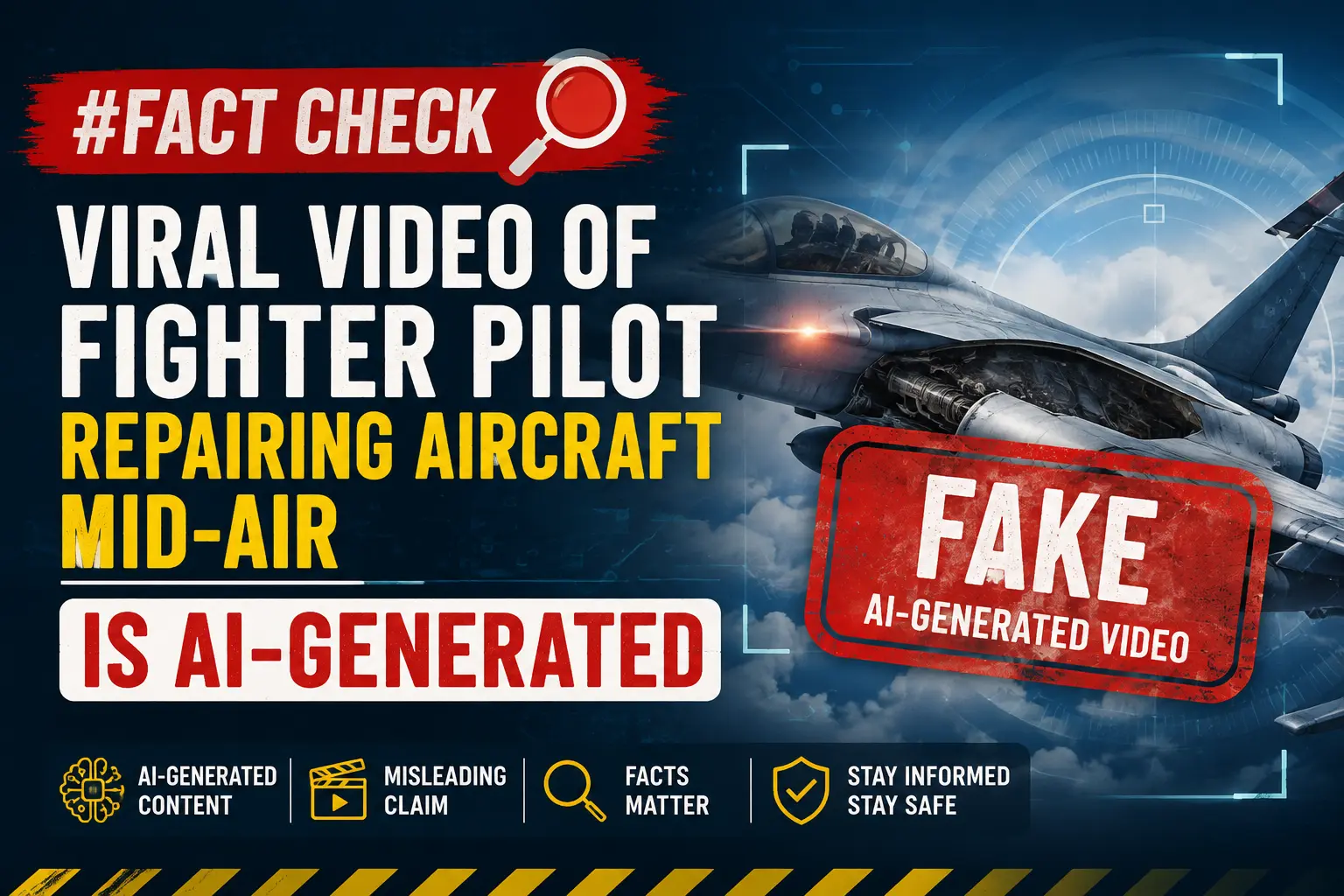 #Fact Check: Viral video of fighter pilot repairing aircraft mid-air is AI-generated
