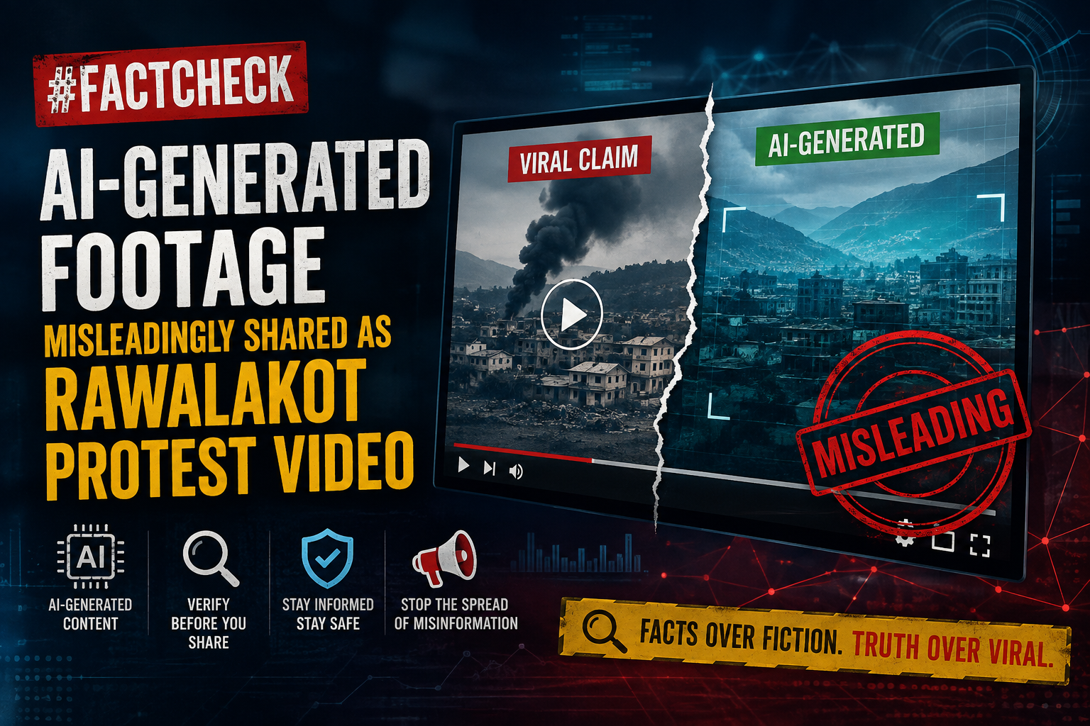 #FactCheck:AI-Generated Footage Misleadingly Shared as Rawalakot Protest Video