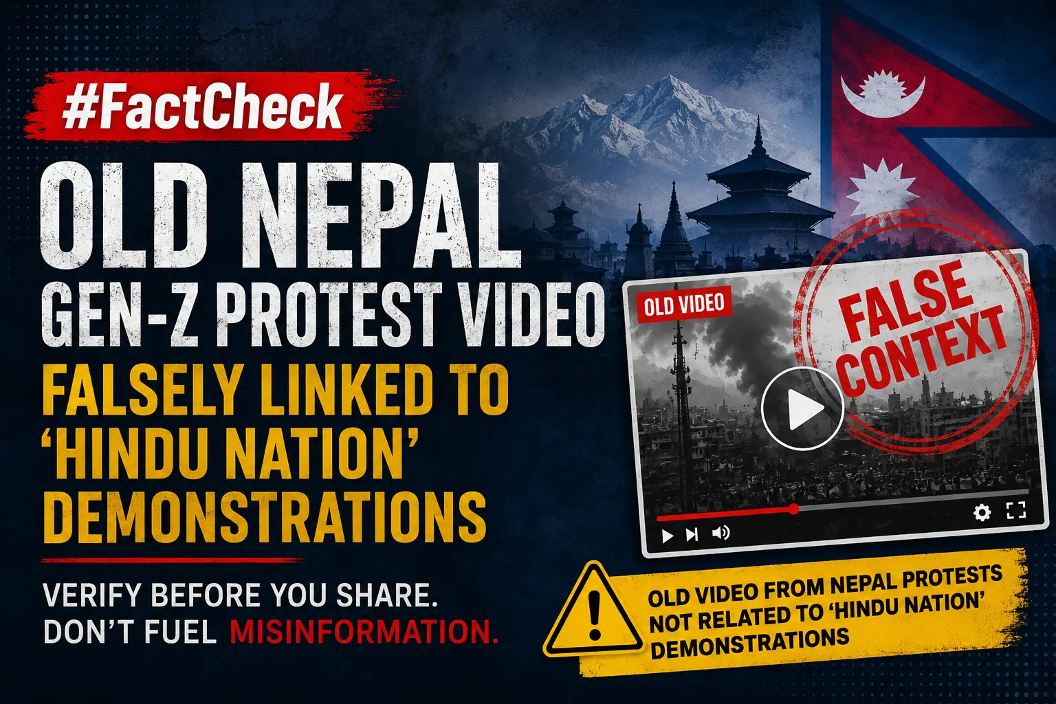 #FactCheck: Old Nepal Gen-Z Protest Video Falsely Linked to ‘Hindu Nation’ Demonstrations