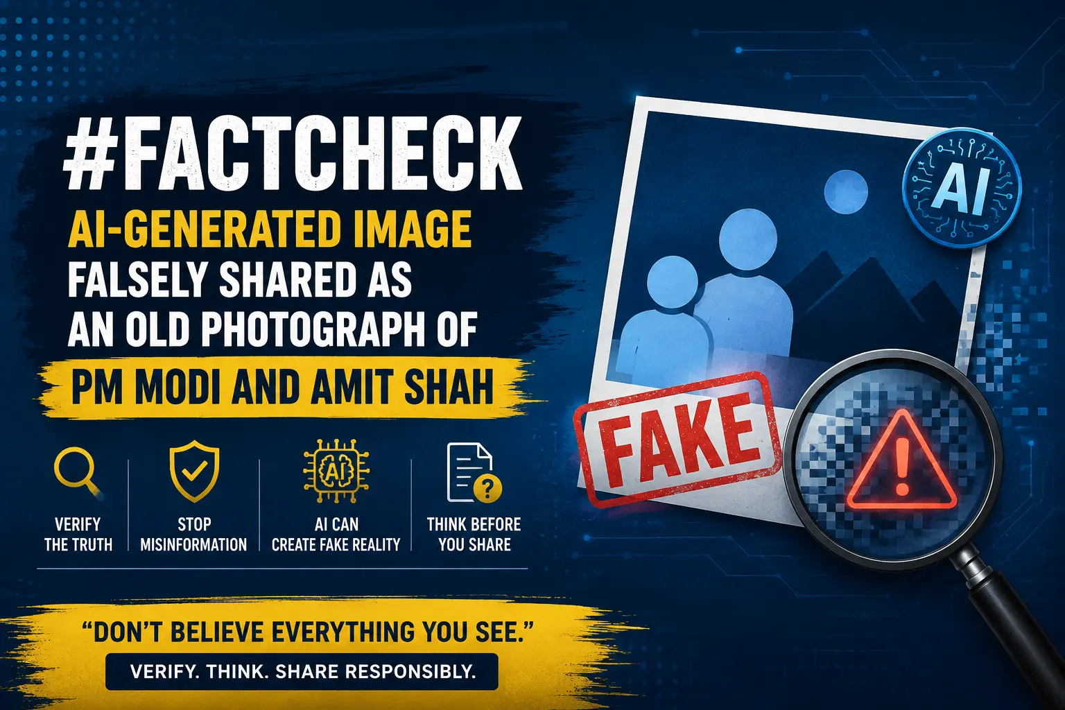 #FactCheck-AI-generated image falsely shared as an old photograph of PM Modi and Amit Shah