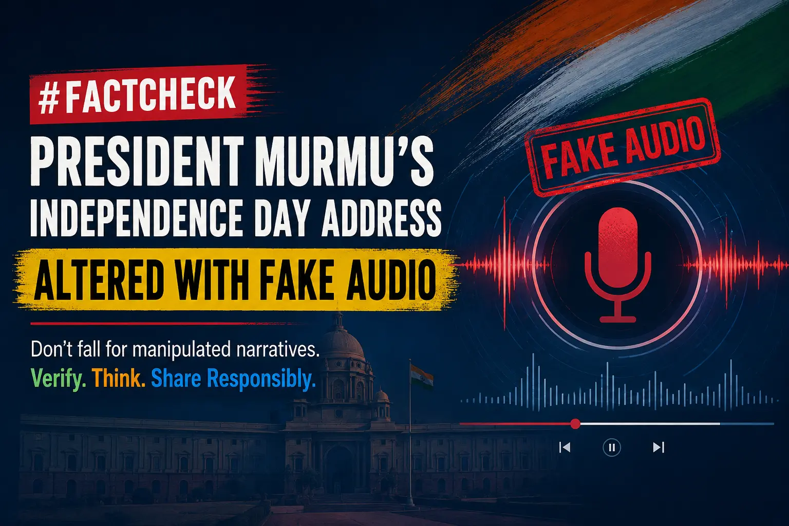 #FactCheck-President Murmu’s Independence Day Address Altered with Fake Audio
