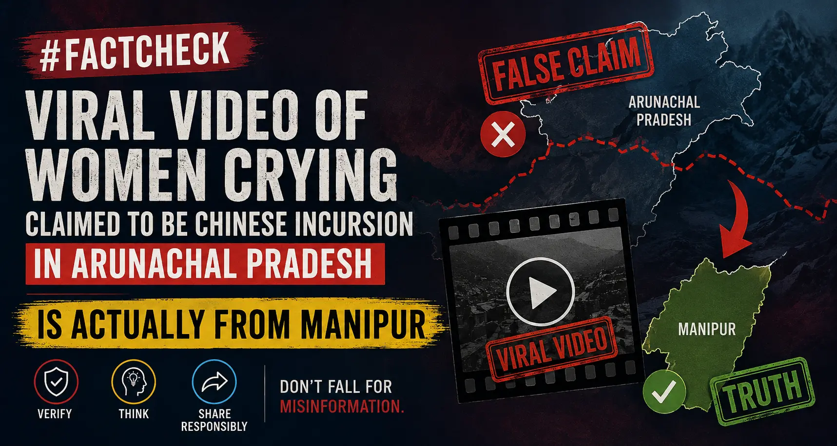 #FactCheck-Viral Video of Women Crying Claimed to Be Chinese Incursion in Arunachal Pradesh is Actually from Manipur