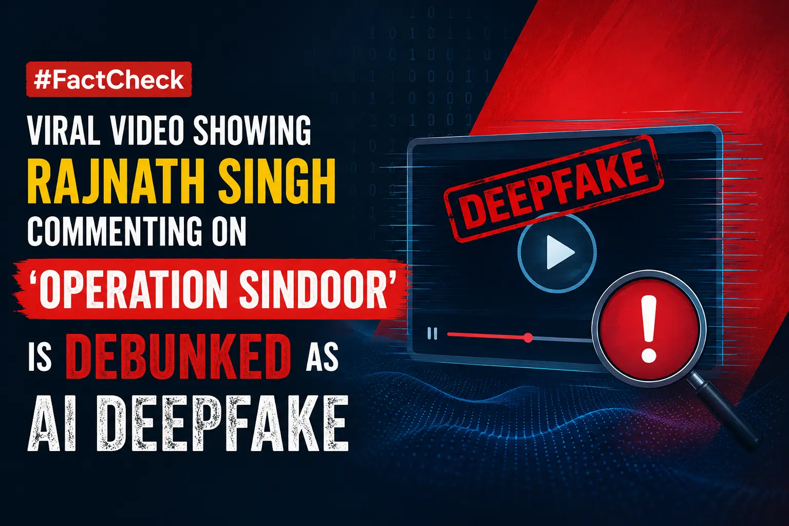 #FactCheck: Viral Video Showing Rajnath Singh Commenting on 'Operation Sindoor' is Debunked as AI Deepfake