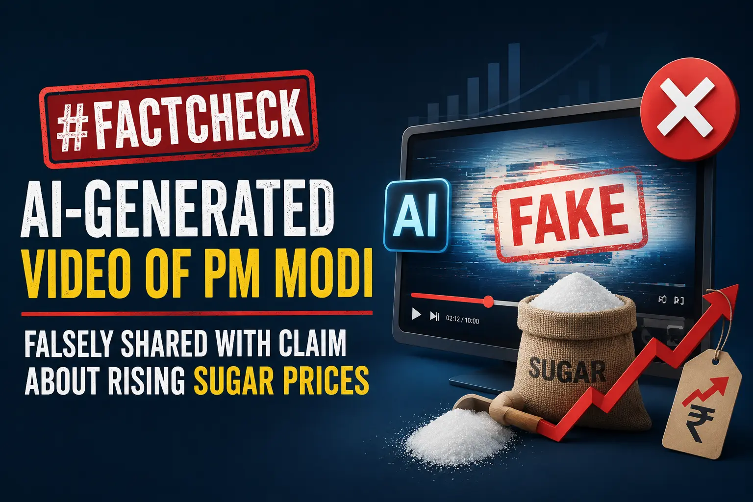 #FactCheck:AI-Generated Video of PM Modi Falsely Shared with Claim About Rising Sugar Prices