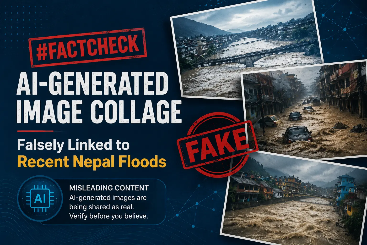 #FactCheck-AI-Generated Image Collage Falsely Linked to Recent Nepal Floods