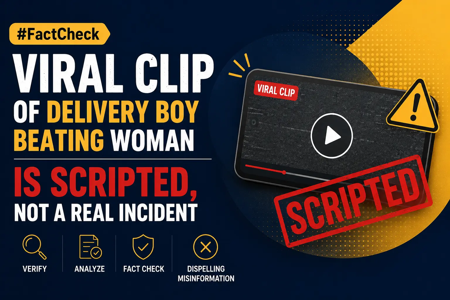 #FactCheck-Viral Clip of Delivery Boy Beating Woman Is Scripted, Not a Real Incident