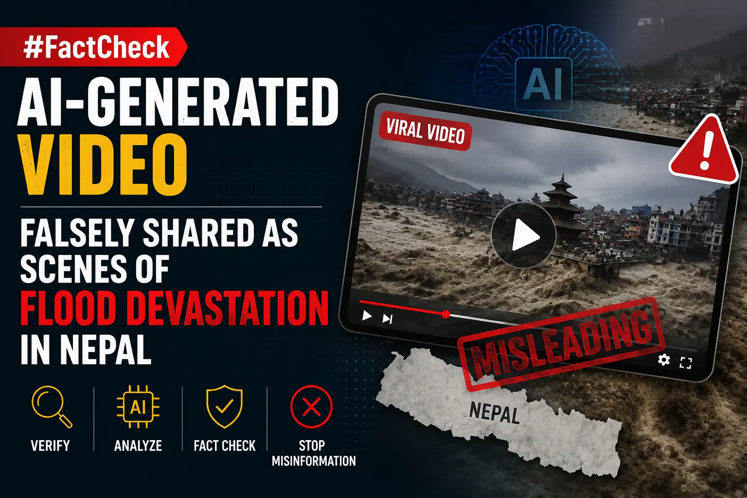 #FactCheck-AI-Generated Video Falsely Shared as Scenes of Flood Devastation in Nepal