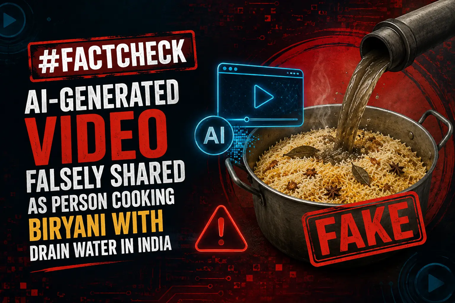 #FactCheck-AI-Generated Video Falsely Shared as Person Cooking Biryani With Drain Water in India