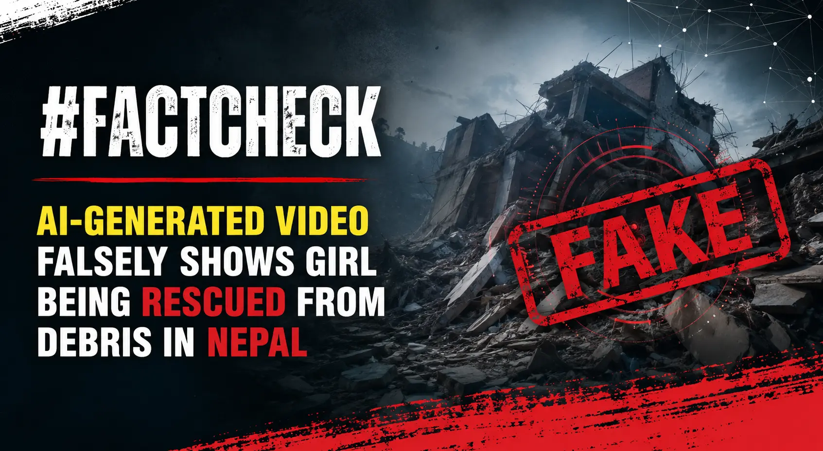 #FactCheck- AI-Generated Video Falsely Shows Girl Being Rescued From Debris in Nepal