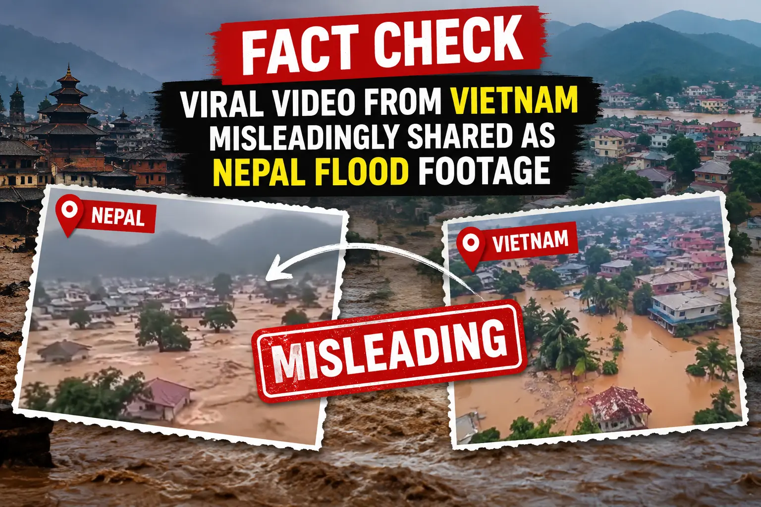 #FactCheck-Viral Video From Vietnam Misleadingly Shared as Nepal Flood Footage
