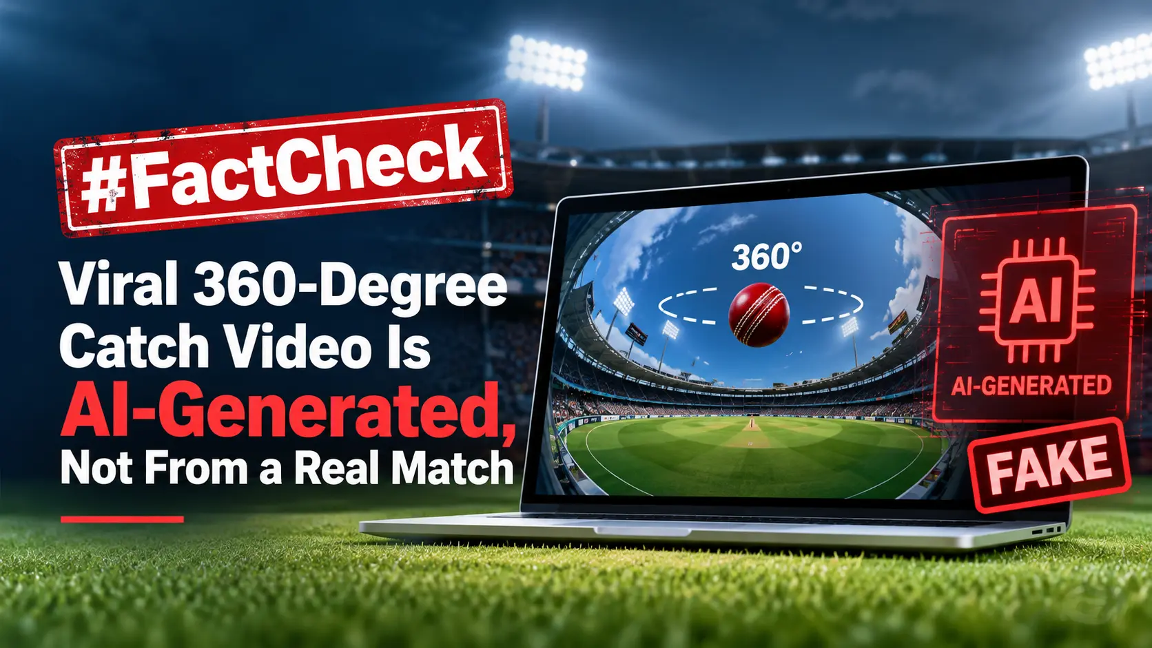 #FactCheck: Viral 360-Degree Catch Video Is AI-Generated, Not From a Real Match