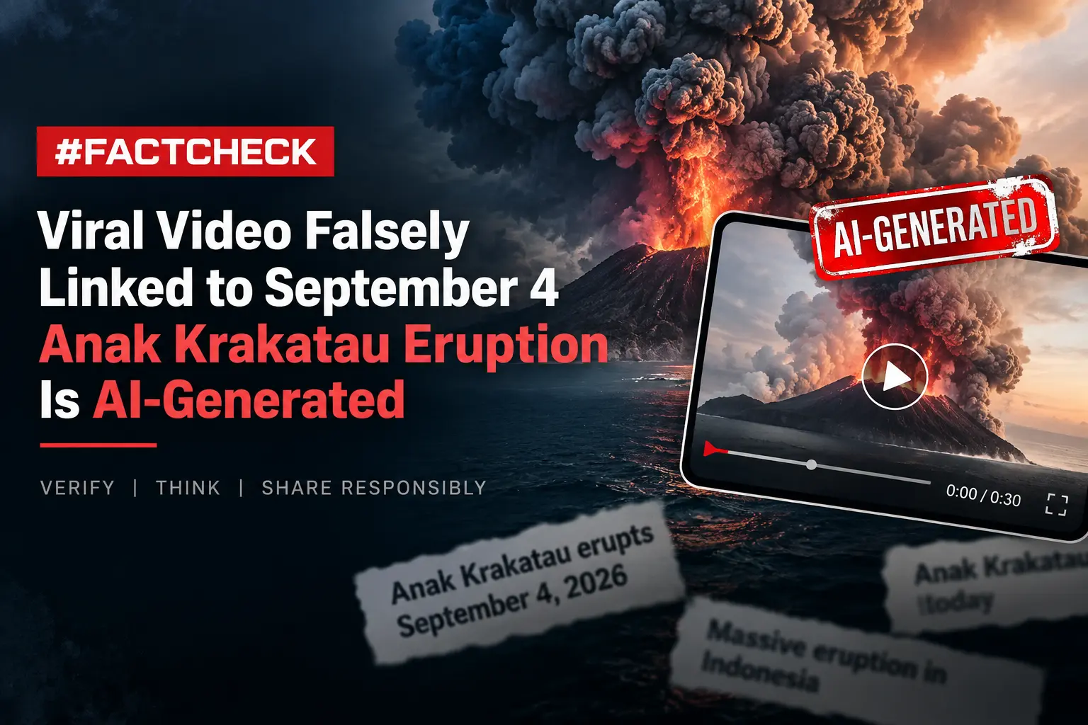 #FactCheck: Viral Video Falsely Linked to September 4 Anak Krakatau Eruption Is AI-Generated