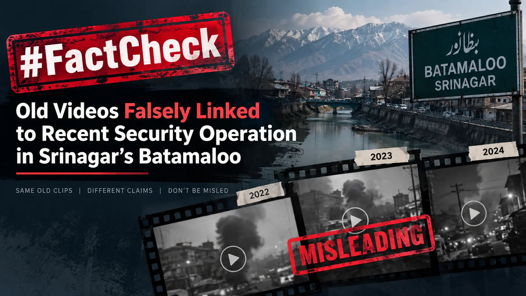 #FactCheck: Old Videos Falsely Linked to Recent Security Operation in Srinagar’s Batamaloo