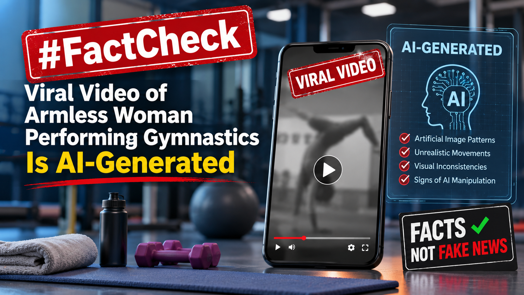 #FactCheck: Viral Video of Armless Woman Performing Gymnastics Is AI-Generated