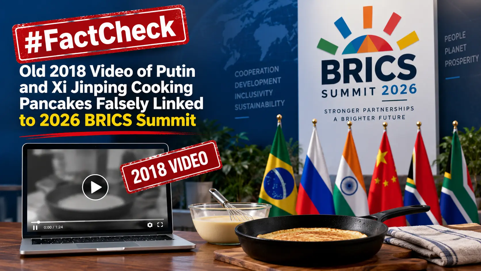 #FactCheck: Old 2018 Video of Putin and Xi Jinping Cooking Pancakes Falsely Linked to 2026 BRICS Summit