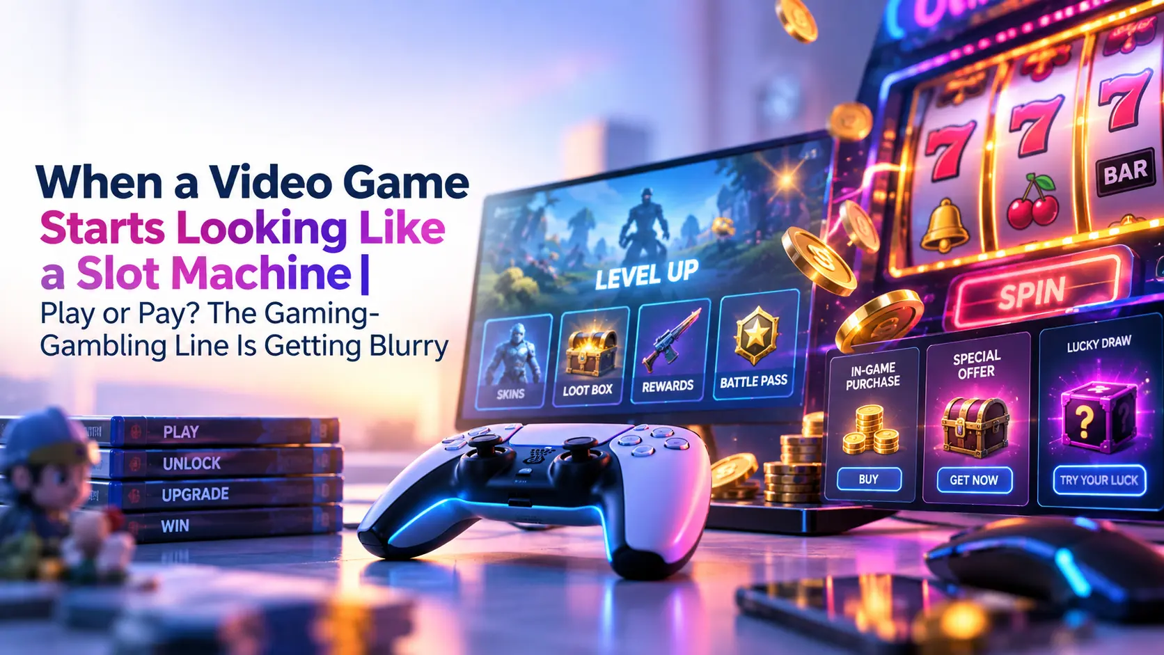 When a Video Game Starts Looking Like a Slot Machine | Play or Pay? The Gaming-Gambling Line Is Getting Blurry
