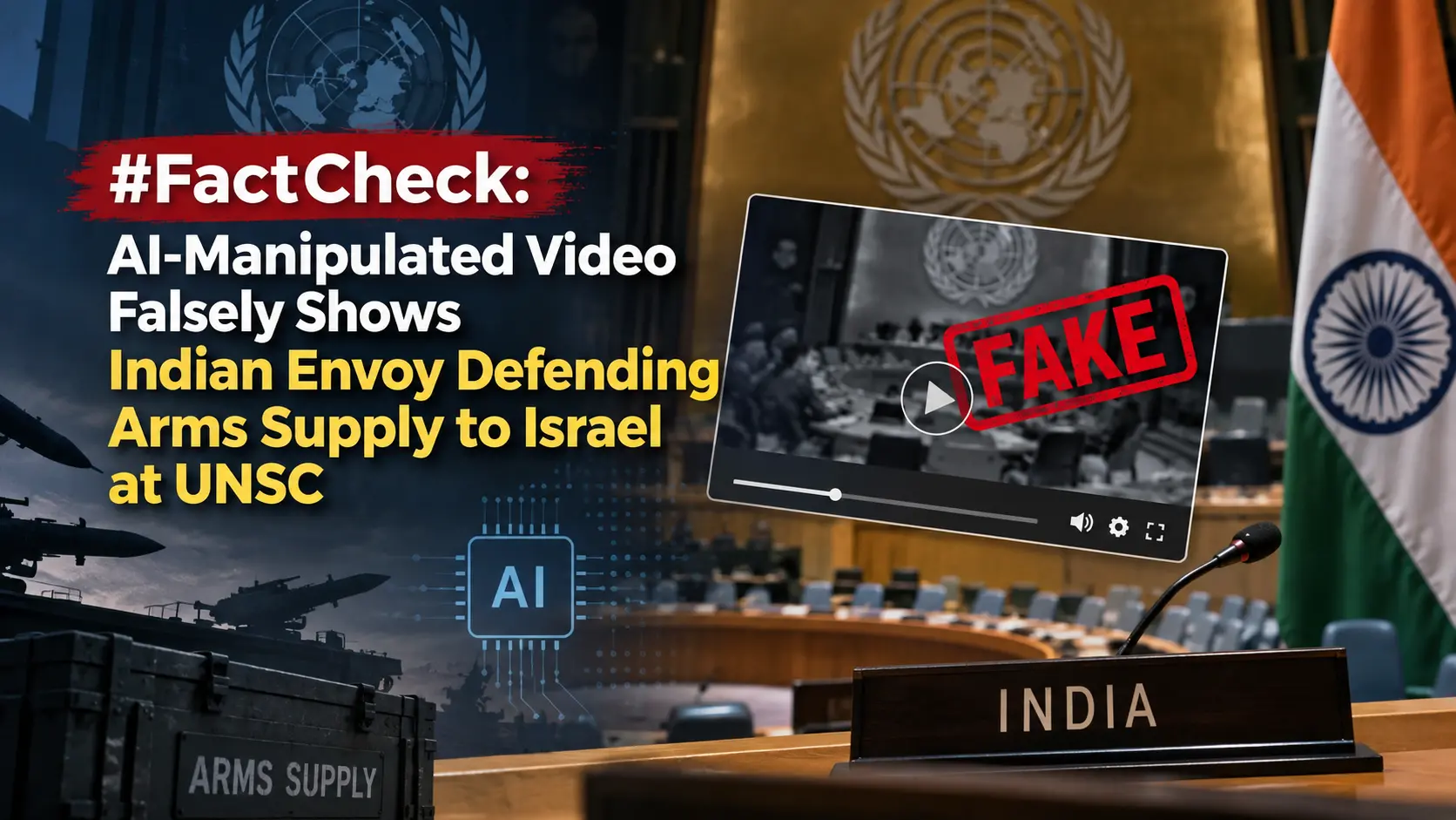#FactCheck: AI-Manipulated Video Falsely Shows Indian Envoy Defending Arms Supply to Israel at UNSC