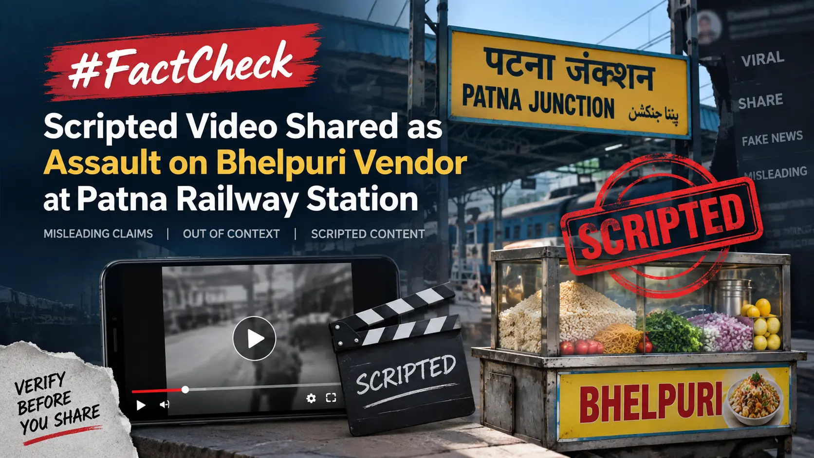 #FactCheck: Scripted Video Shared as Assault on Bhelpuri Vendor at Patna Railway Station
