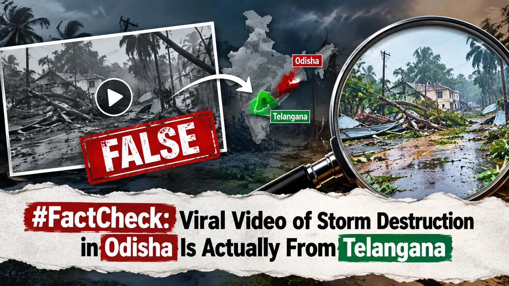 #FactCheck: Viral Video of Storm Destruction in Odisha Is Actually From Telangana