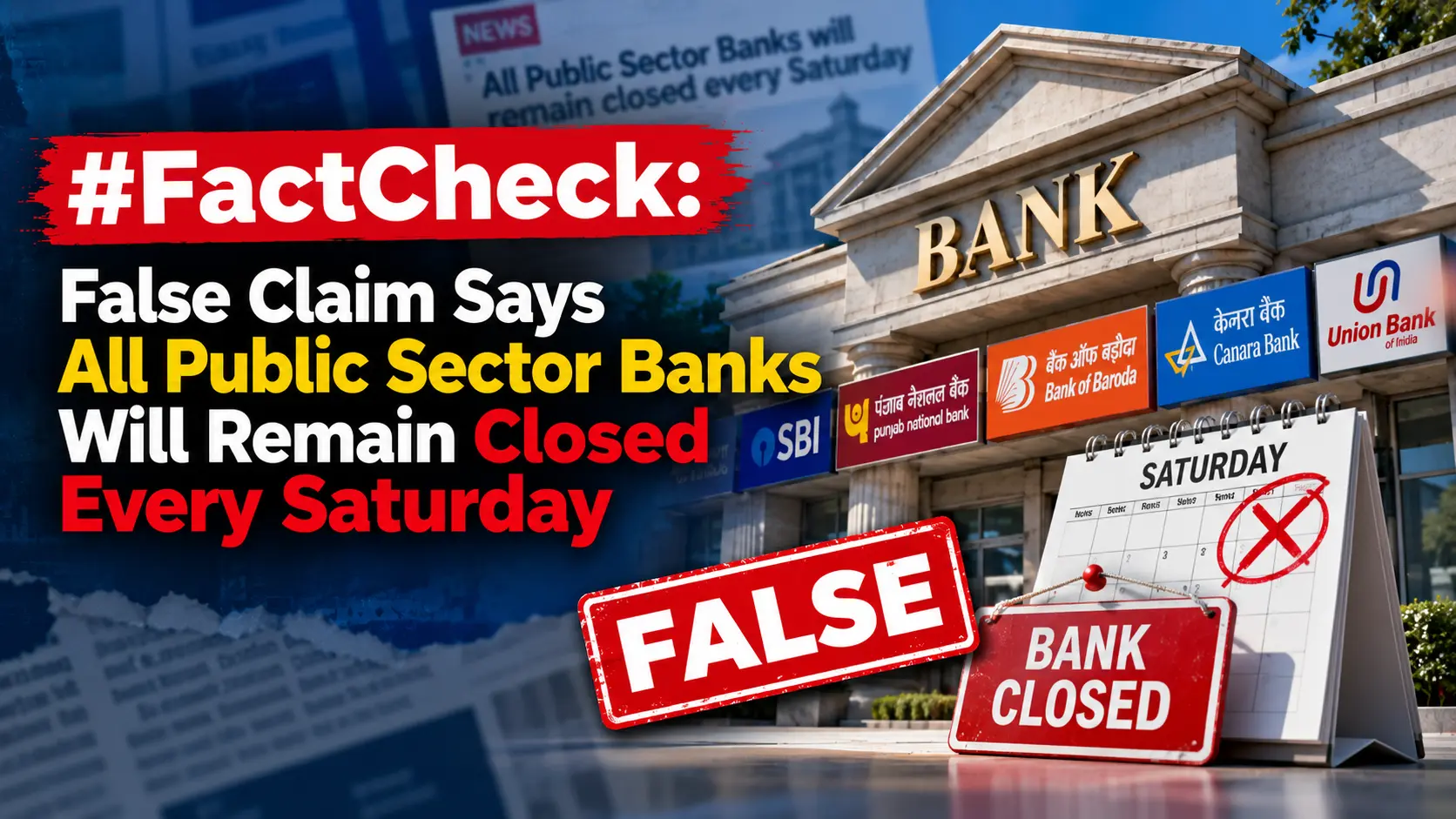 #FactCheck: False Claim Says All Public Sector Banks Will Remain Closed Every Saturday