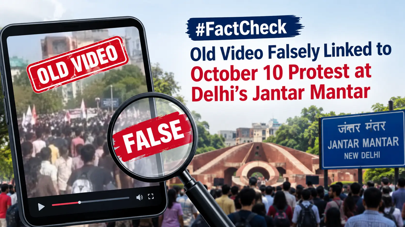 #FactCheck: Old Video Falsely Linked to October 10 Protest at Delhi’s Jantar Mantar 