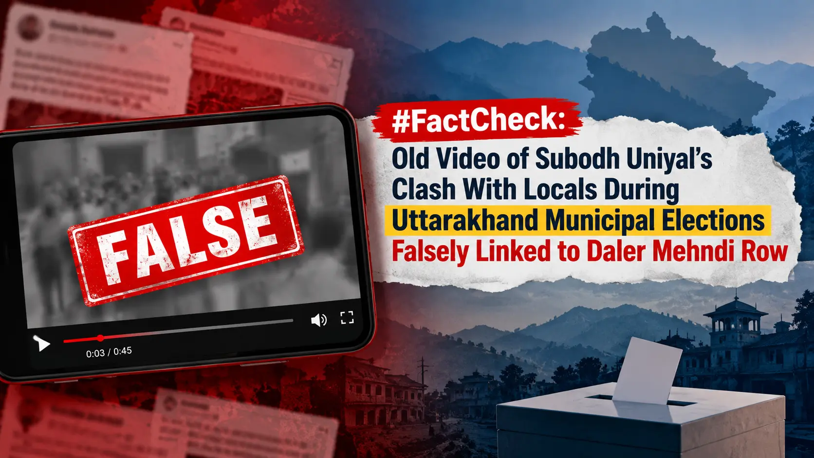 #FactCheck: Old Video of Subodh Uniyal’s Clash With Locals During Uttarakhand Municipal Elections Falsely Linked to Daler Mehndi Row