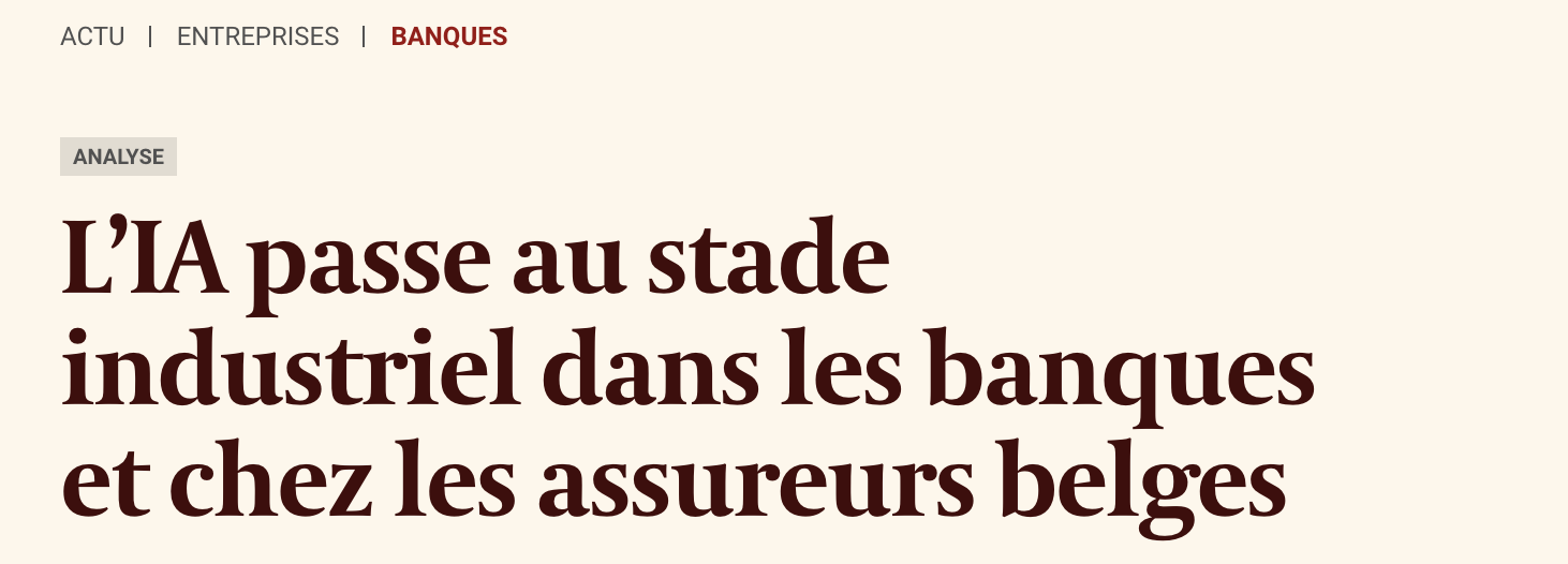 Screenshot of newspaper article in L'Echo