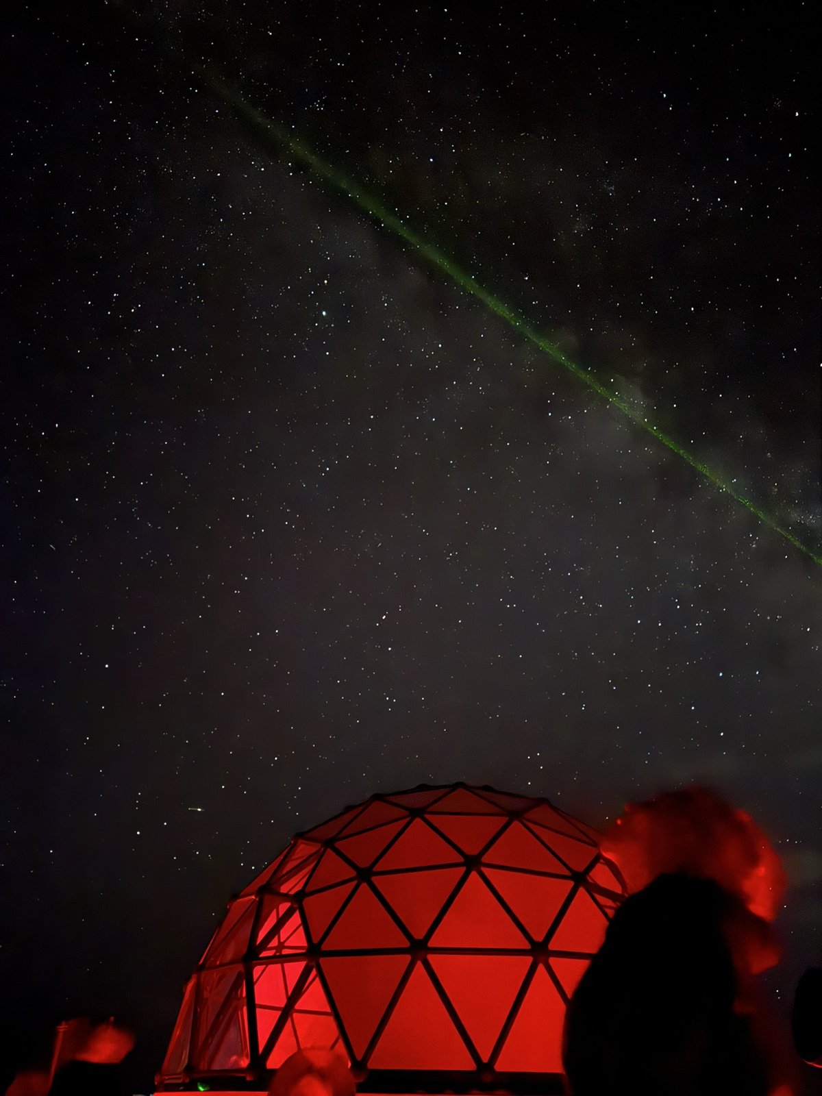 Guests gathering at a Kosmos star party
