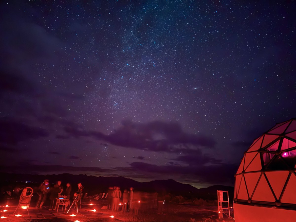 Milky Way over the dome at night