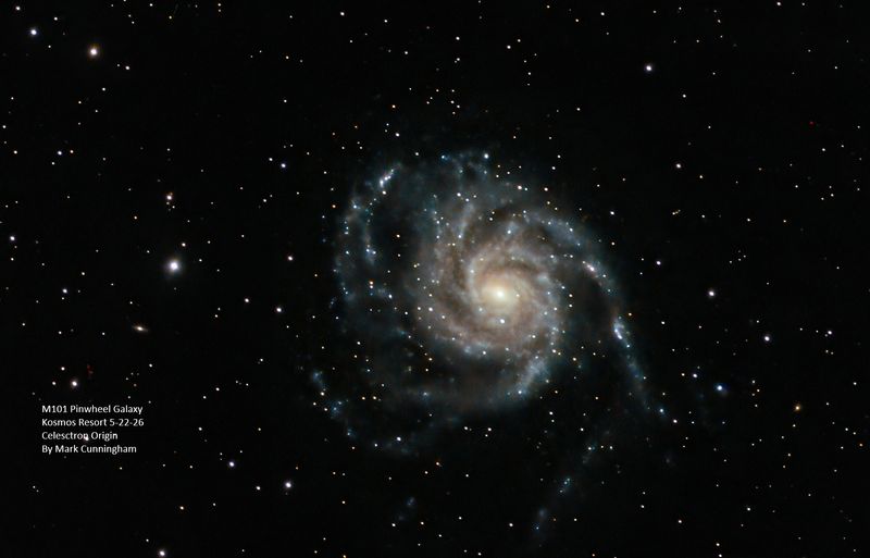 M101 Pinwheel Galaxy, shot at Kosmos by Mark Cunningham