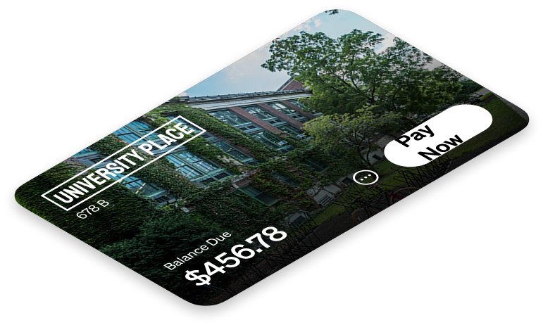 an isometric credit card that says university place in the top left corner.