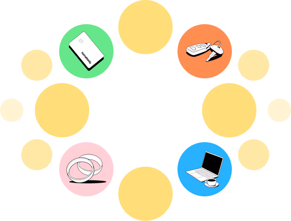 Orange Bubbles expanding from the center. There are 4 unique colored bubbles.
