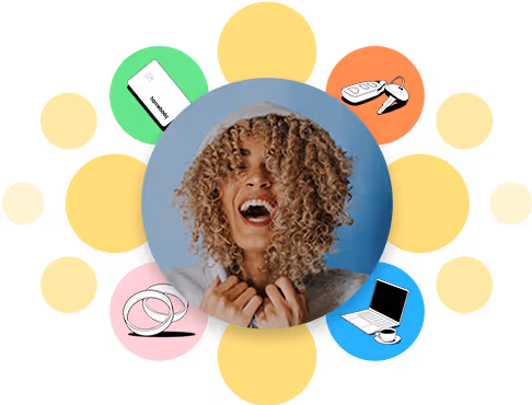 Orange Bubbles expanding from the center. There are 4 unique colored bubbles.