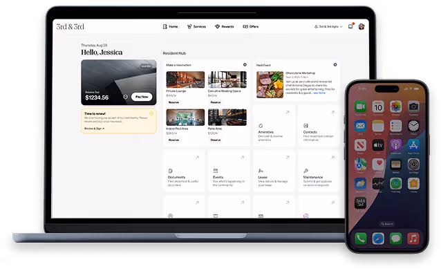 A 3d mockup of a laptop with the homebody dashboard on.