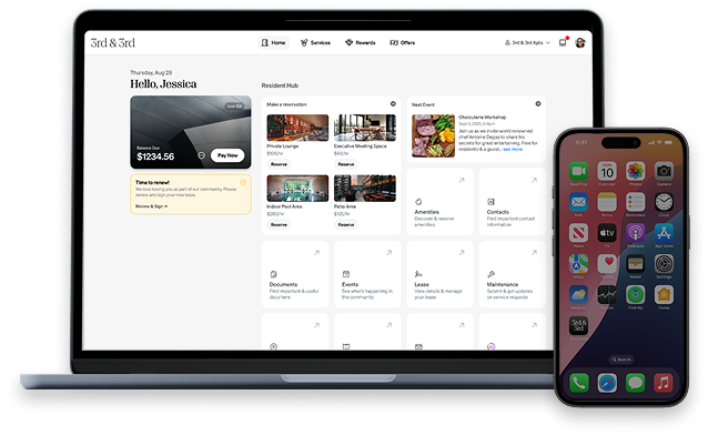 A 3d mockup of a laptop with the homebody dashboard on.