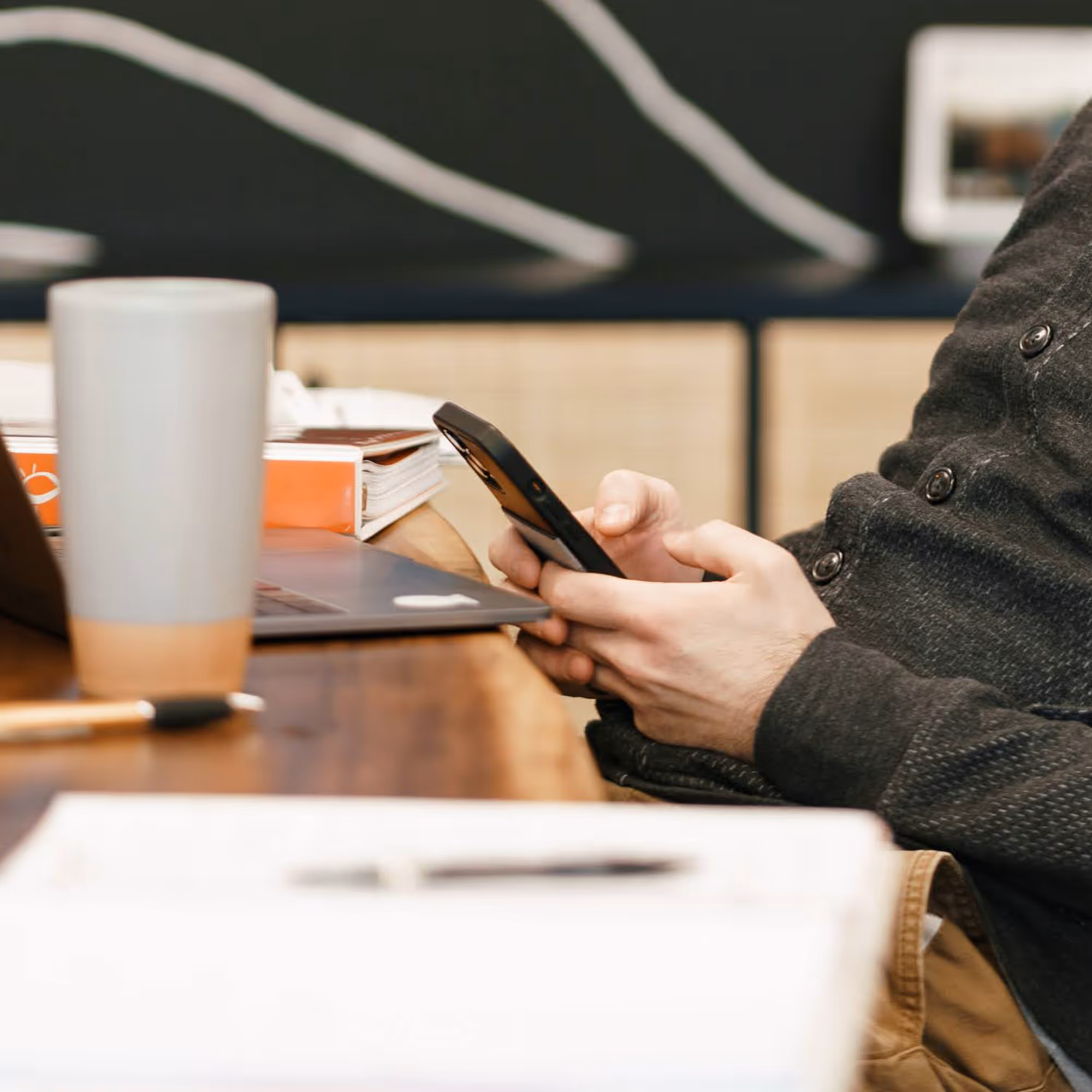 Man using phone