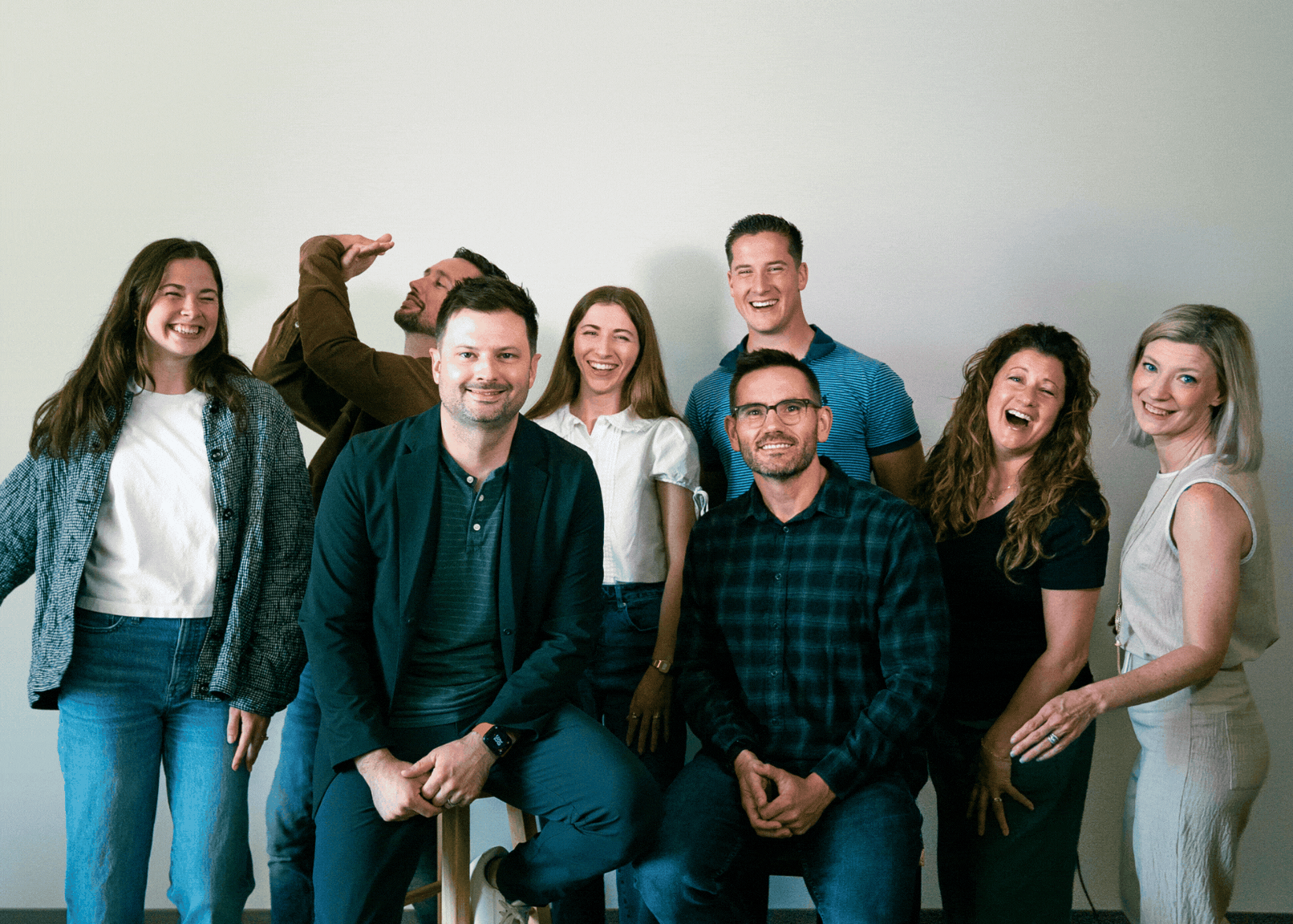 The Branches Mission Lab team, laughing together in the studio