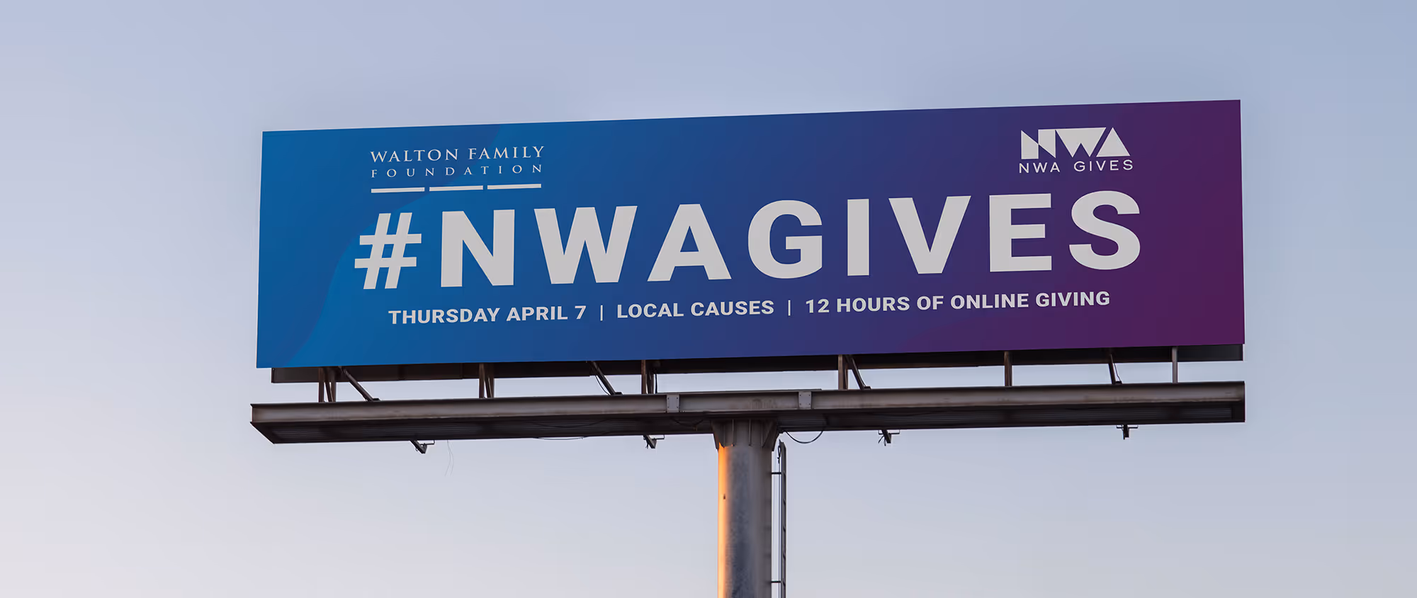 NWA Gives campaign event visuals