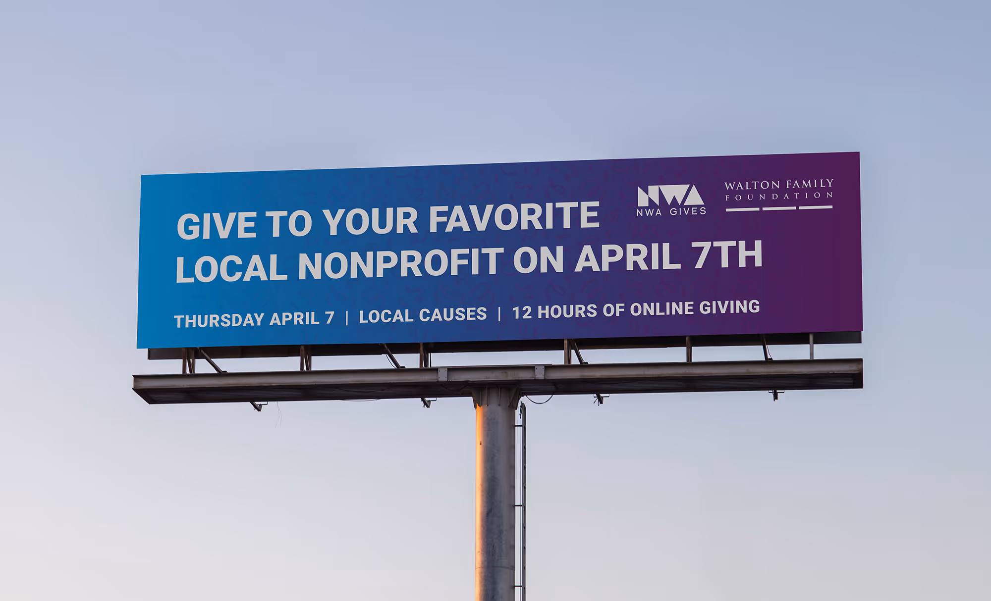 NWA Gives campaign visuals