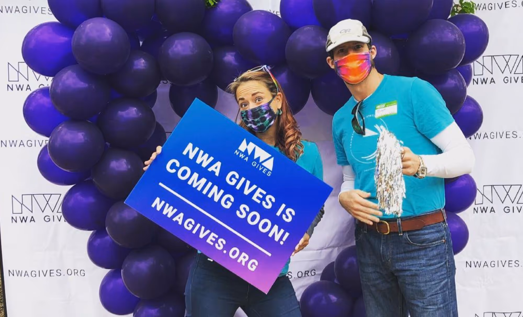 NWA Gives campaign event visuals