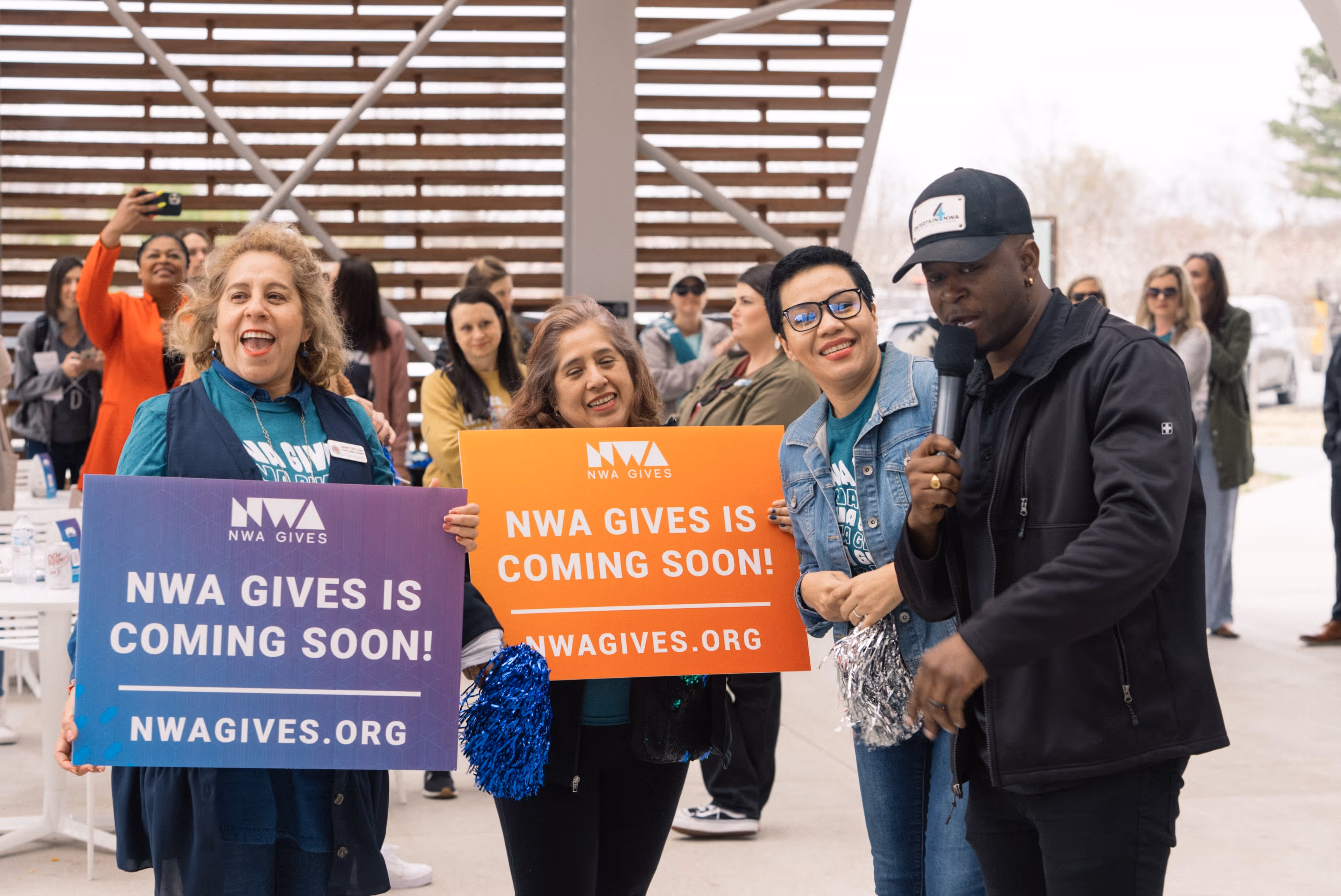 NWA Gives campaign event visuals