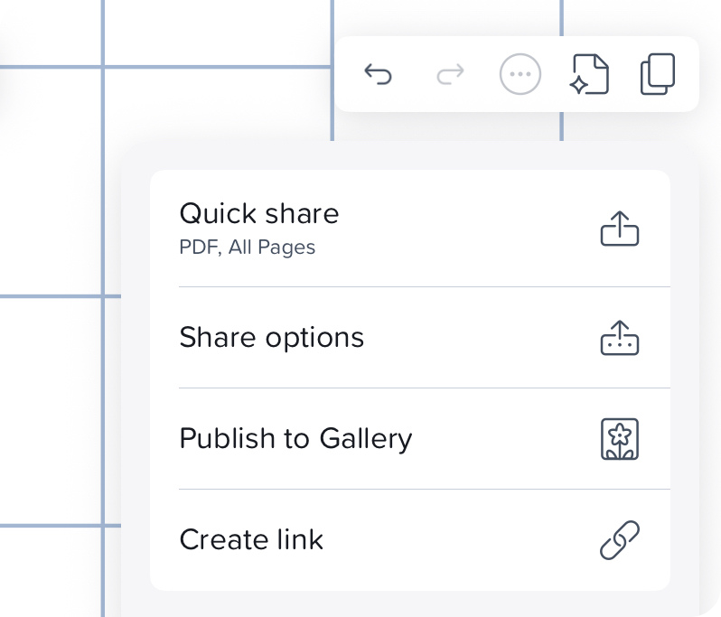 The options to share your note on Notability by exporting it as a document or image
