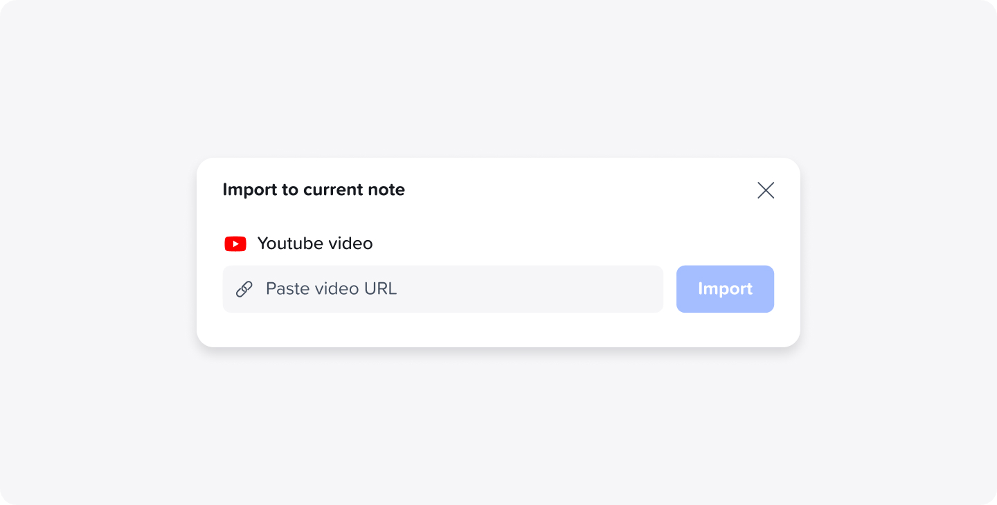 A screenshot of the YouTube feature in Notability, which allows users to paste a YouTube video URL into their note and play the YouTube video directly in the note.
