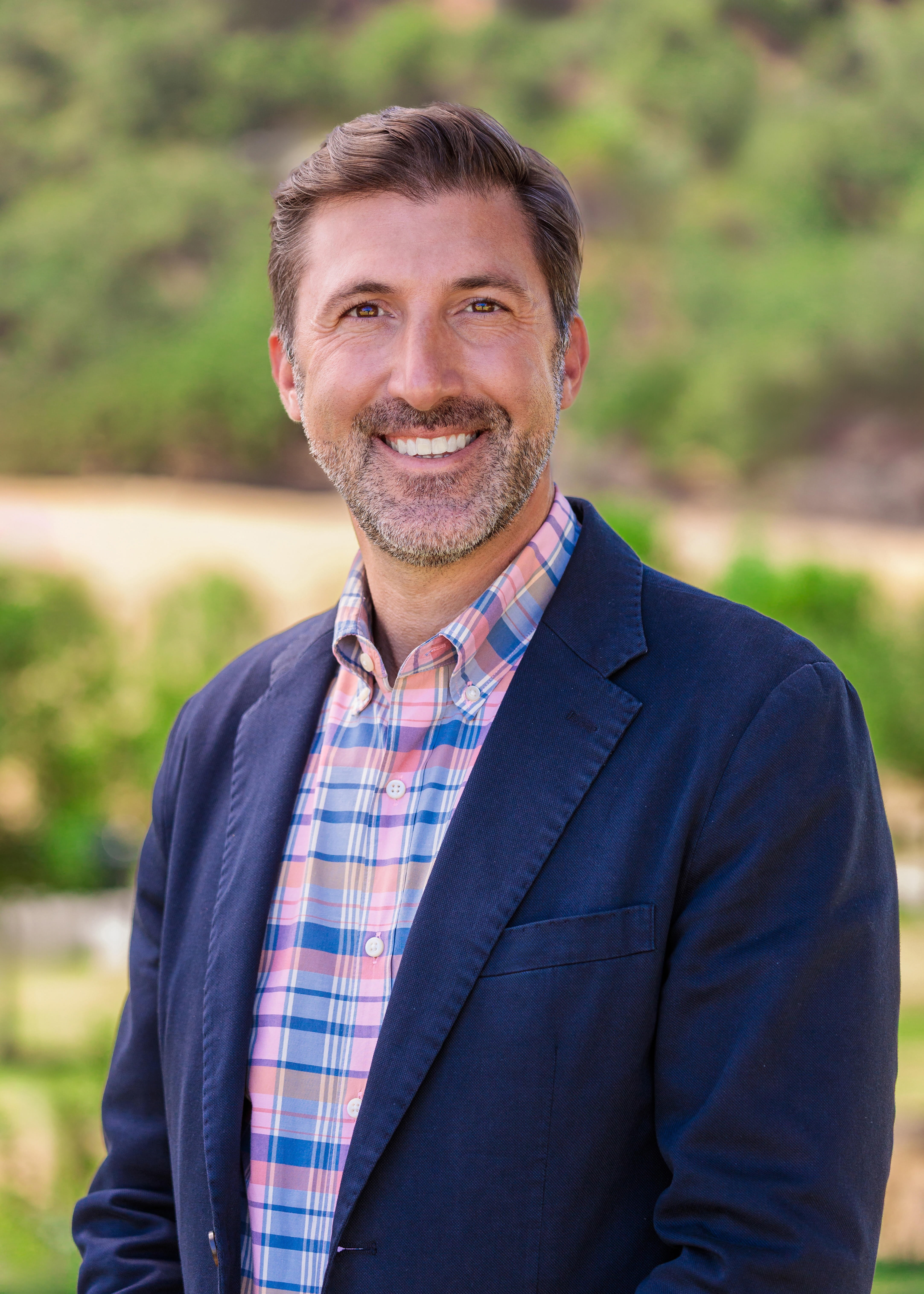Headmaster giving a speech to students