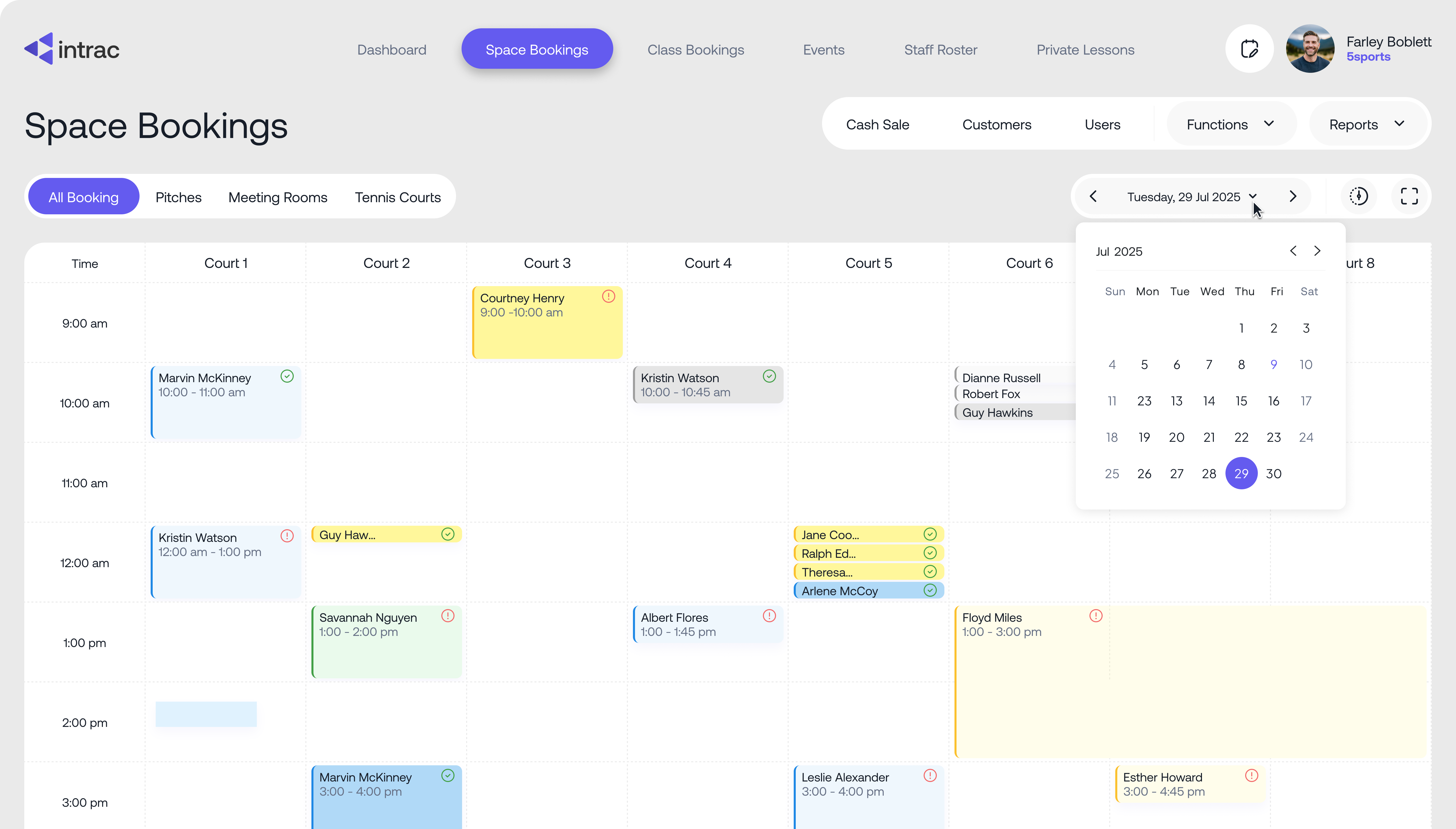 Booking and enrolments