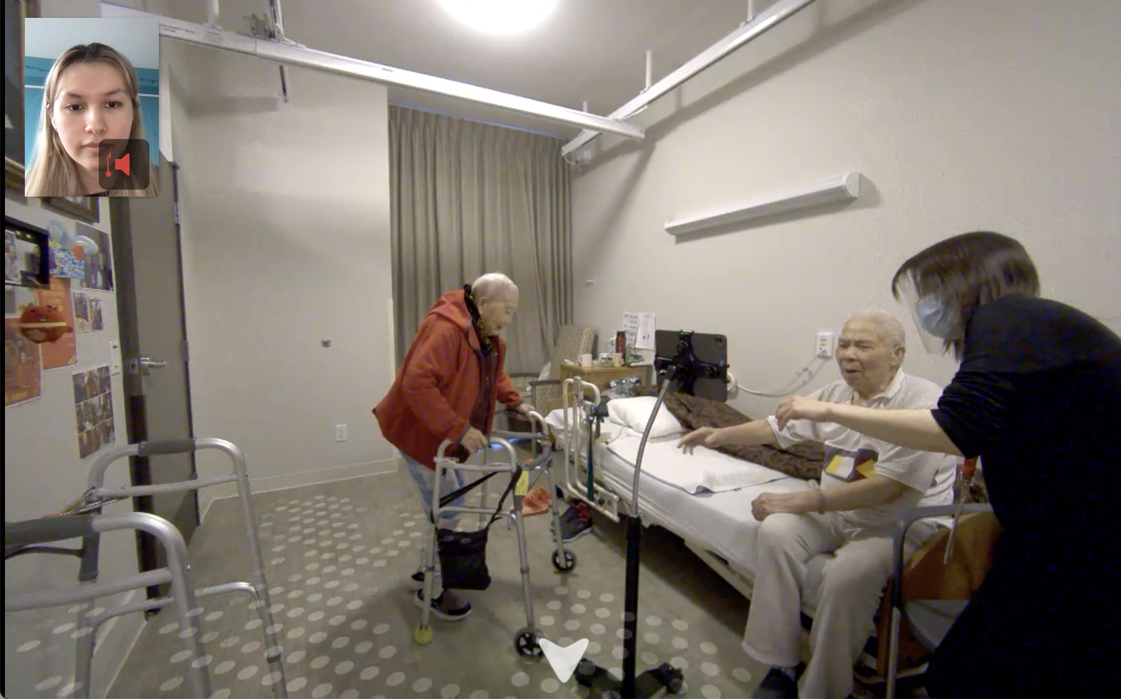 User testing with double 3 robot at Villa Cathay 