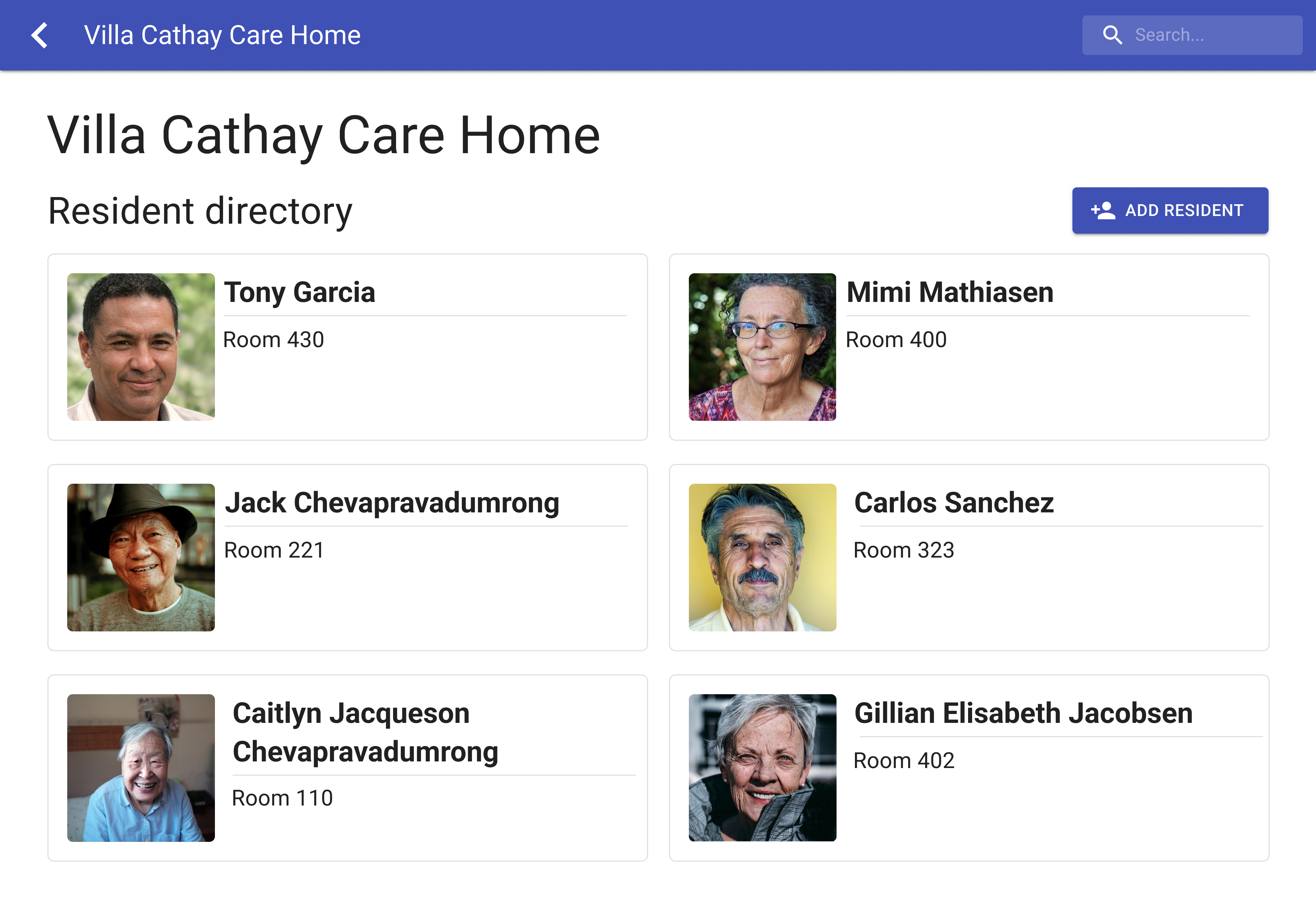 Resident directory